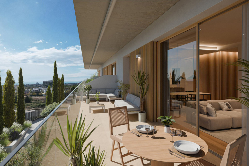 Passivhaus development with lovely communal spaces, pool, garden in La Plana