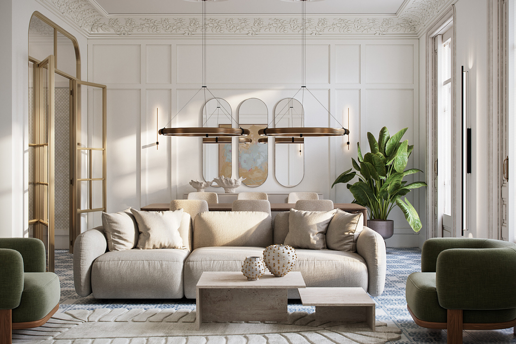 Exclusive residence with a terrace and high ceilings