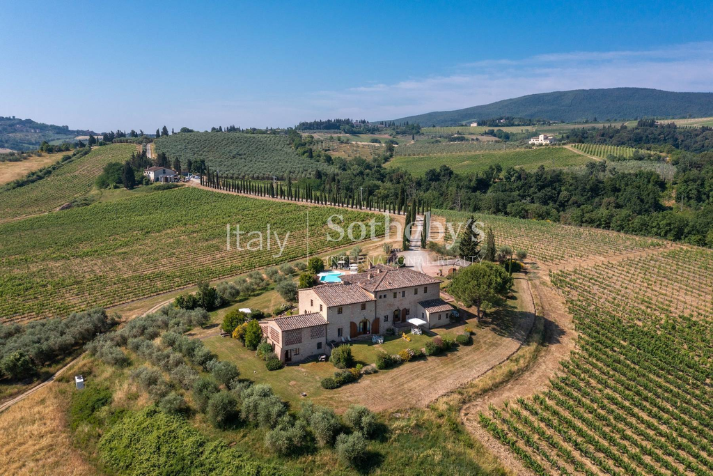 Winery with ancient country house in San gimignano