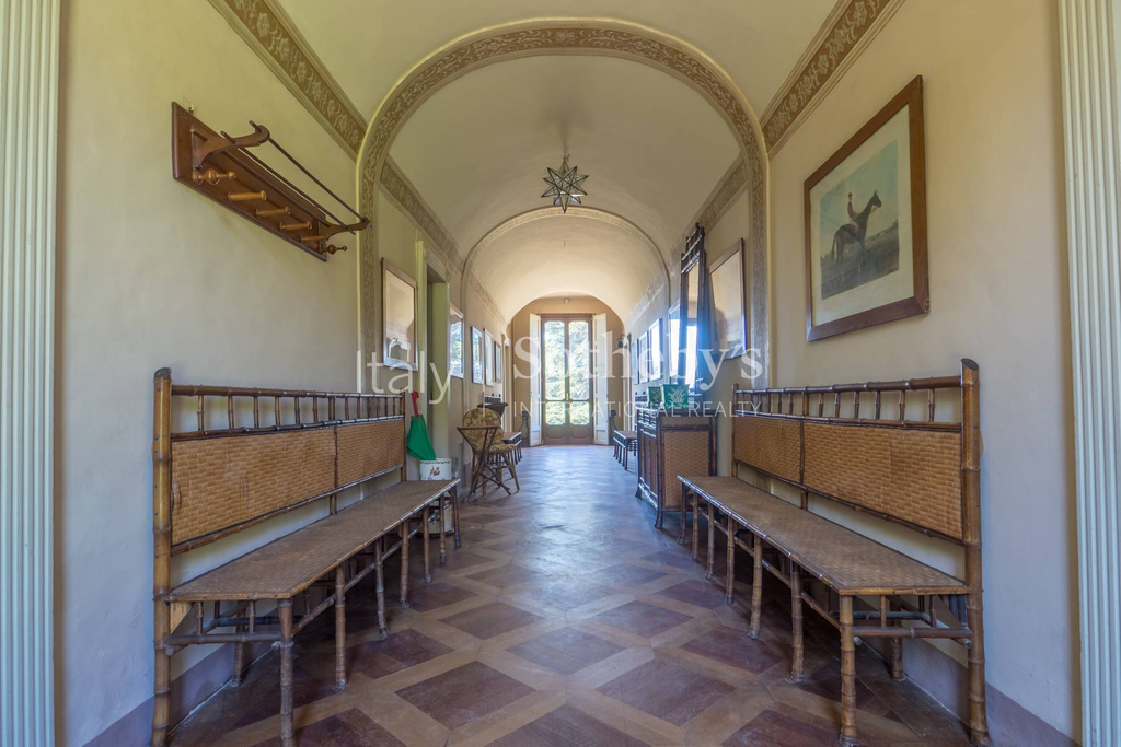 Elegant seventeenth-century villa surrounded by greenery
