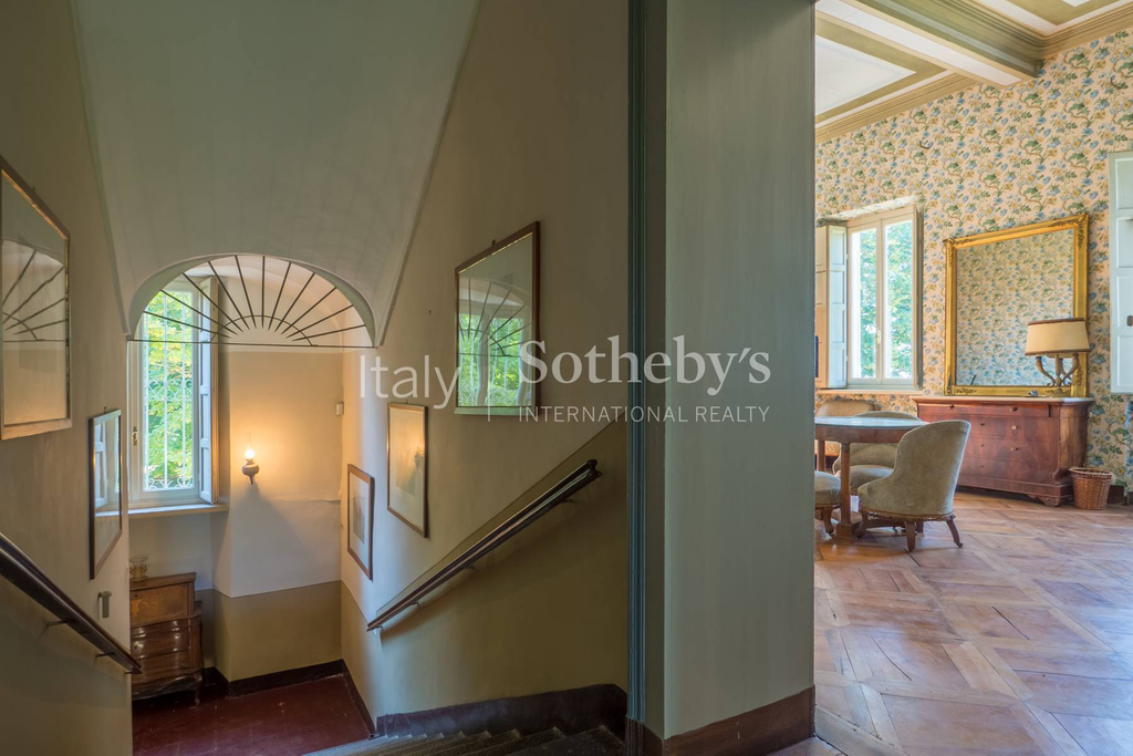 Elegant seventeenth-century villa surrounded by greenery